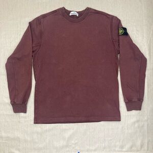 Stone Island AW 2019 Purple knit crewneck sweatshirt